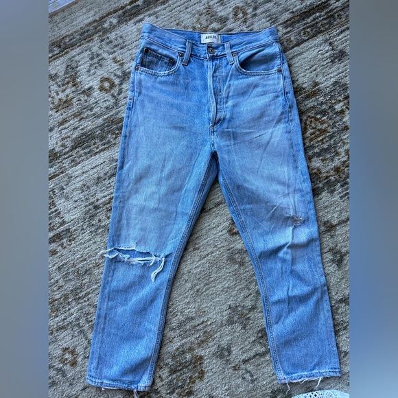 Agolde Riley High Rise Straight Crop Jeans - Picture 9 of 9